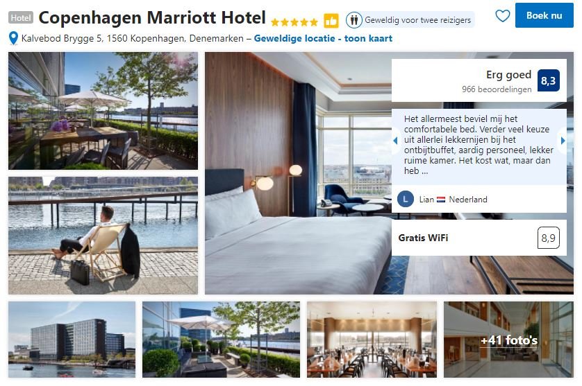 Het Copenhagen Marriott Hotel zoals je het kan vinden op Booking.com